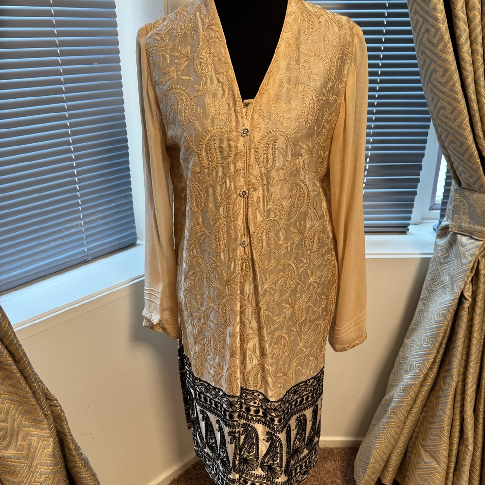 Agha Noor Women's silk Kurti Pakistani shirt